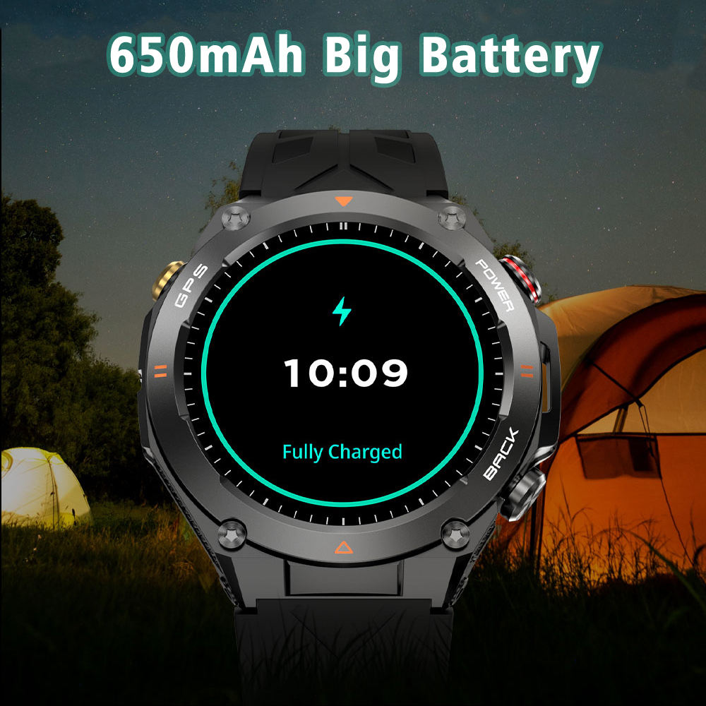 SENBONO GPS Smart Watch Men 1.45'' HD Screen Built - In GPS Altimeter Barometer Compass AI Voice Compatible With Android & IPhone - 5 - CJ