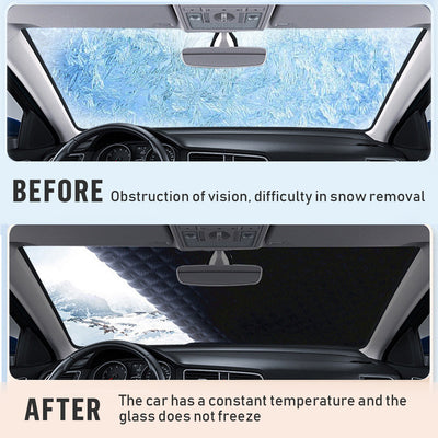 Universal Car Windshield Snow Cover Magnetic Winter Ice Frost Guard Protector - 5 - CJ