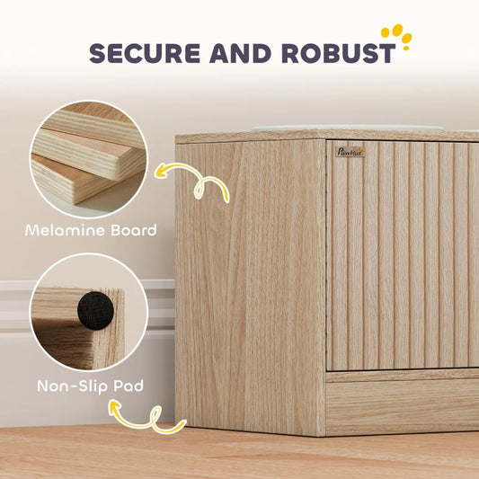 Elevated Dog Bowl, Large Feeding Dog Bowl Stand With 2 Stainless Steel Bowls, Storage Drawer, And Slow Feeder Mat. - 5 - CJ