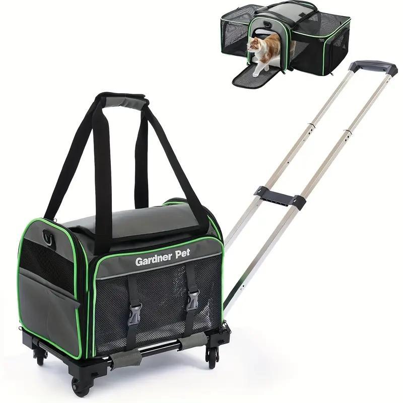 Expandable, Foldable, Portable Pet Carrier With Wheels And Six Sides For Cats And Small Dogs. - 5 - CJ