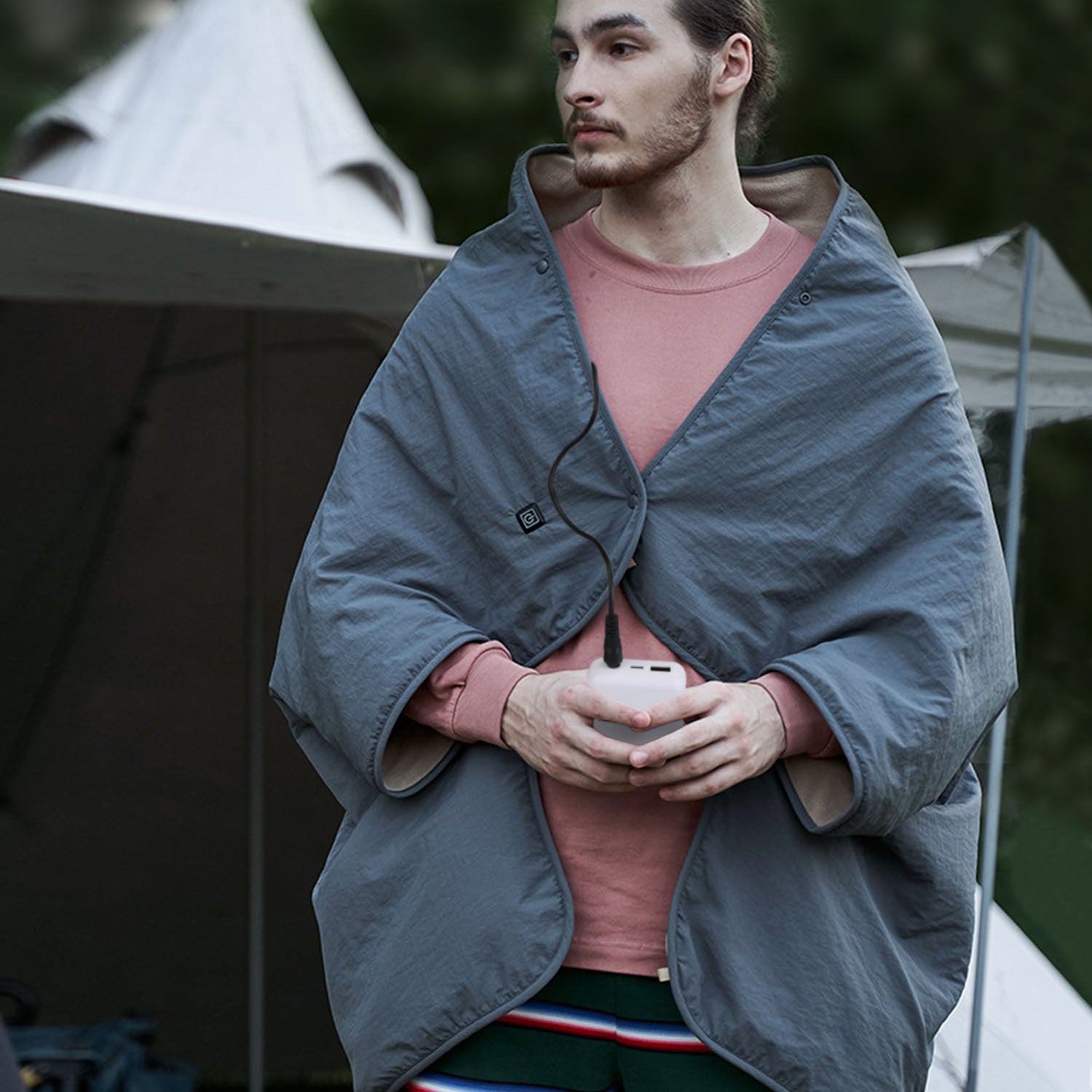 1Pc 10000mAh Portable Charger Battery Pack For Heated Blanket Vest Jacket Power Bank With Type C USB Cable Fit For IOSPhone 14 Android And More