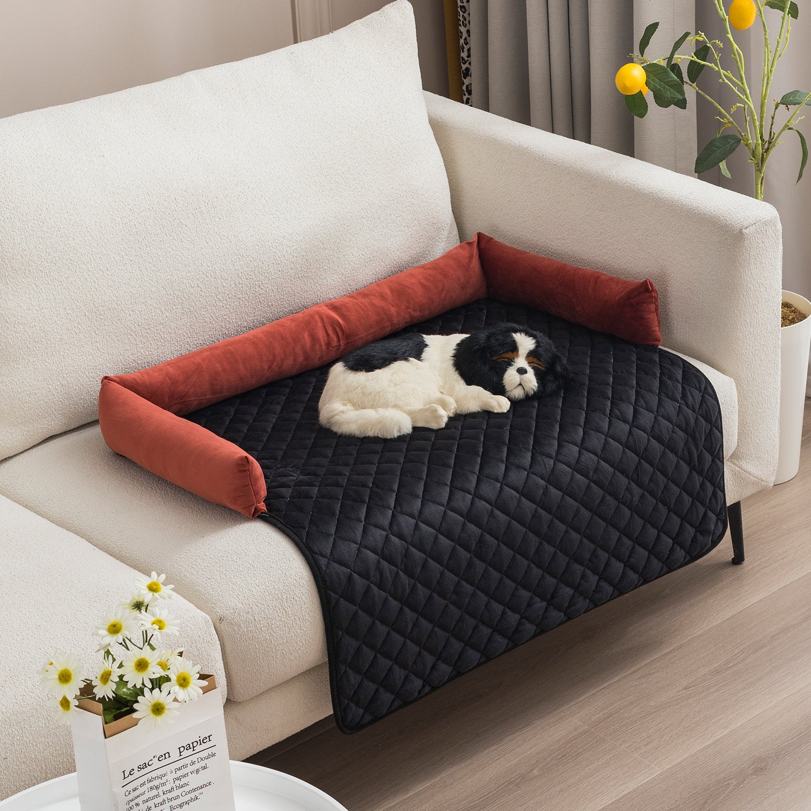 Pet Dog Sofa Bed Dog Beds For Large Dogs Cushion Warm Cat Beds Mat Furniture Protector Dog Sofa - 0 - CJ - Pet Pad Red And Black - 75x120cm - CJGY194296731EV