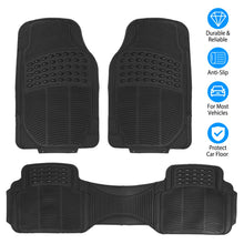 Set Of 3Pcs Automotive Floor Mats Set Front Rear PVC Rubber Floor Mats Heavy Duty Drive Vehicle Car Mats With Trimmable Design Fit Most Cars SUVs Trucks - 5 - cjdropshipping
