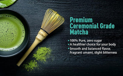 Matcha - Ceremonial Grade Organic Matcha Green Tea Powder,Premium First Harvest Unsweetened,1 0 0 Pure Matcha ForLattes,Smoothies,and Baking 60g 2.1oz - Ships From US - Tea - Coffee Mate - 5 - CJ