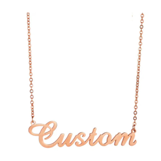 Stainless Steel Customized Various Sign Name Necklace Custom Butterfly Heart Nameplate For Women Girls Christmas Gift - 7 - CJ - Rose Gold - CJLX209968102BY