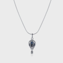 S925 Sterling Silver Free Casual Sea Blue Treasure Retro Small Crowd Luxury Lovely Hot Air Balloon Necklace - 4 - CJ