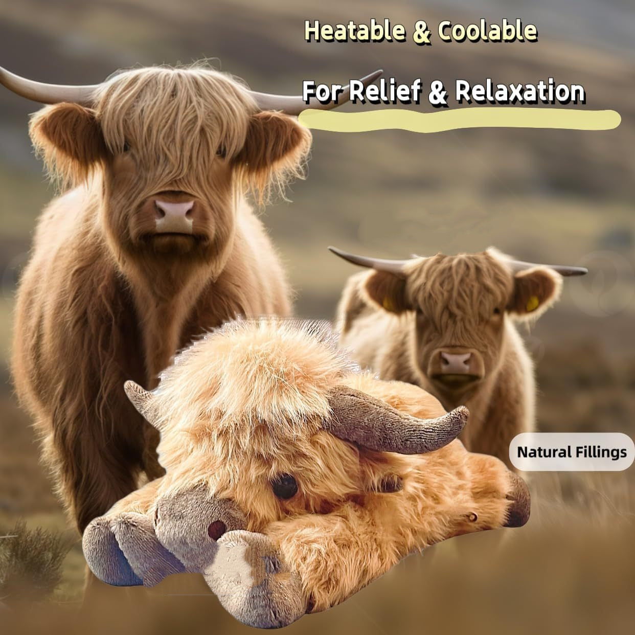 Creative Cartoon Household Highland Cow Plush Toy - 0 - CJ