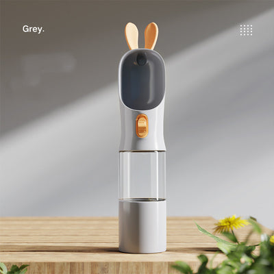 Pet Water Bottle Travel Bottle Pet Cat And Dog Water Bottle - 0 - CJ - Grey - Water and food cup - CJGY151710206FU