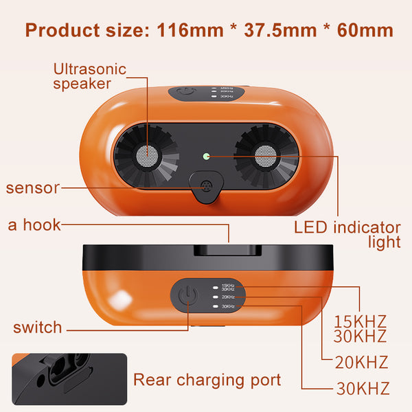 Ultrasonic Dog Bark Deterrent, Anti Barking Device Dog Barking Control Devices With 3 Modes Stop Barking Neighbors Dog, 50ft Range Indoor & Outdoor, Safe & Effective For Small Medium & Large Dogs - 5 - CJ