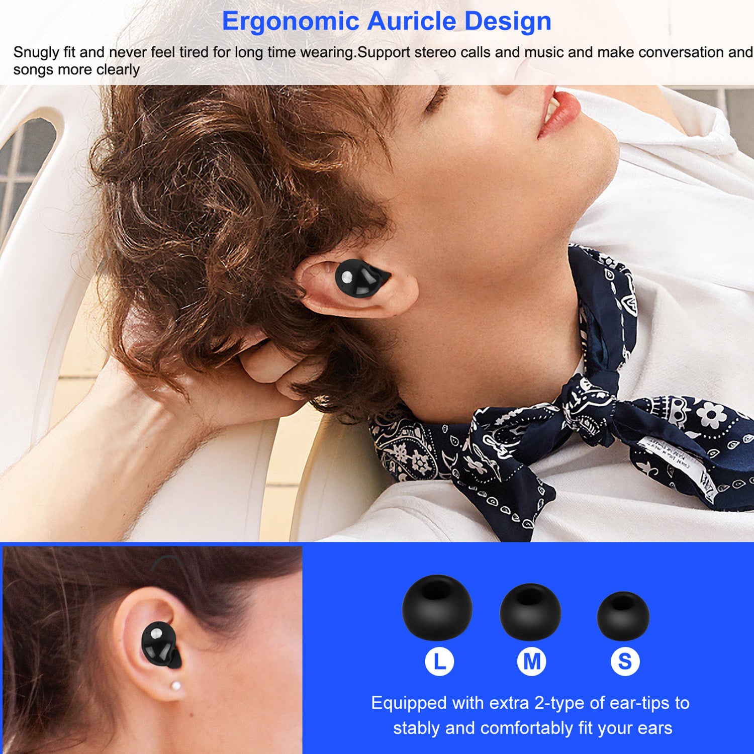 TWS True Wireless V4.2 Earbuds IPX4 In - ear Stereo Earphone Hands - free Deep Bass Earpiece With Mic Magnetic Charging Case 30Hrs Single Earbud Work Time Driving Business - 5 - CJ