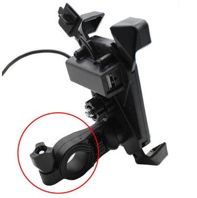 Motorcycle mobile phone holder shockproof with electric universal charger - 0 - CJ