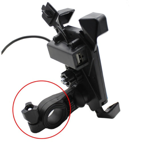 Motorcycle mobile phone holder shockproof with electric universal charger - 0 - CJ
