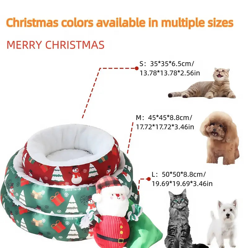 Christmas Mattresses For Pet Dogs And Cats, Warm Pet Beds, Kennel, Small And Medium - sized Dogs, Puppies And Kittens, And Extra Sizes For Sleeping - 4 - CJ