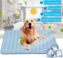 Pet Dog Cat Ice Silk Cold Nest Pad For Cooling In Summer - 0 - CJ - Blue - 40x30cm - CJJJCWGY00320 - Blue - 40x30cm