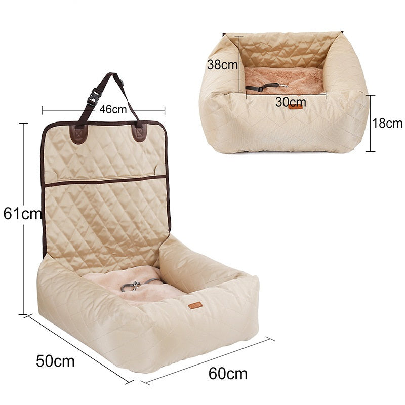 2 In 1 Pet Dog Carrier Folding Car Seat Pad Thickened Multi - purpose Pet Bed Dog Car Mattress Pets Supplies - 0 - CJ