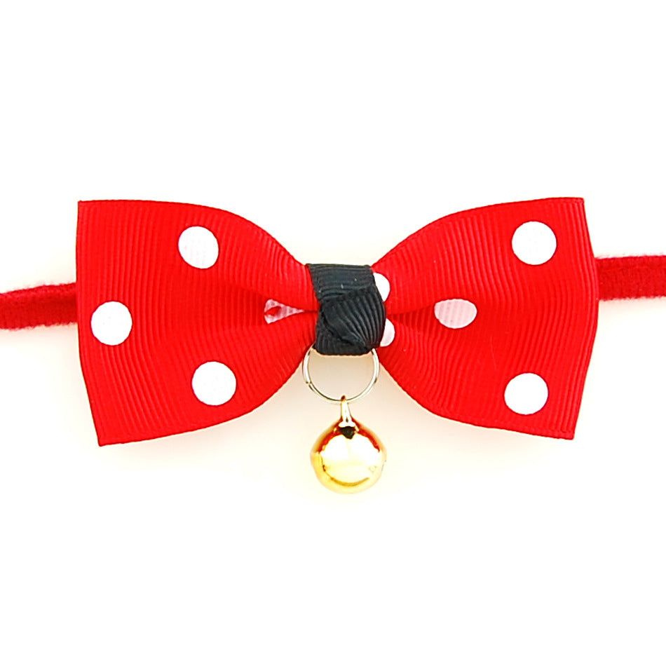 Pet accessories pet bow - 0 - CJ - Red dot - CJJJCWGY02367 - Red dot