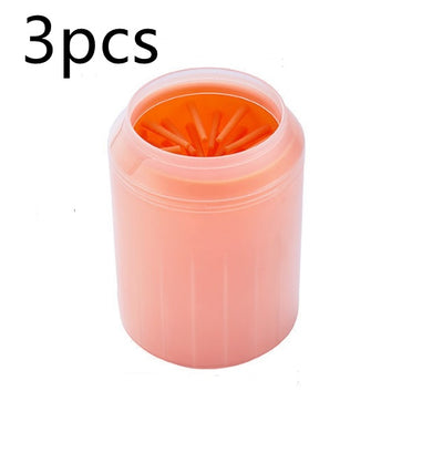 Pet Paw Cleaner Cleaning Kit Cup Soft Brush Can - 0 - CJ