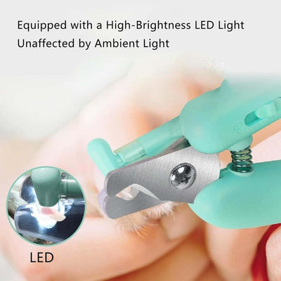 White Pet Nail Trimmer Dog Nail Clippers With Light 2 In 1 Nail Clipper And Grinder - 5 - CJ