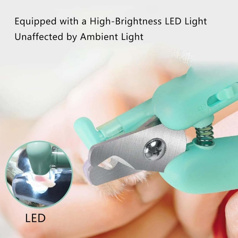 White Pet Nail Trimmer Dog Nail Clippers With Light 2 In 1 Nail Clipper And Grinder - 5 - CJ