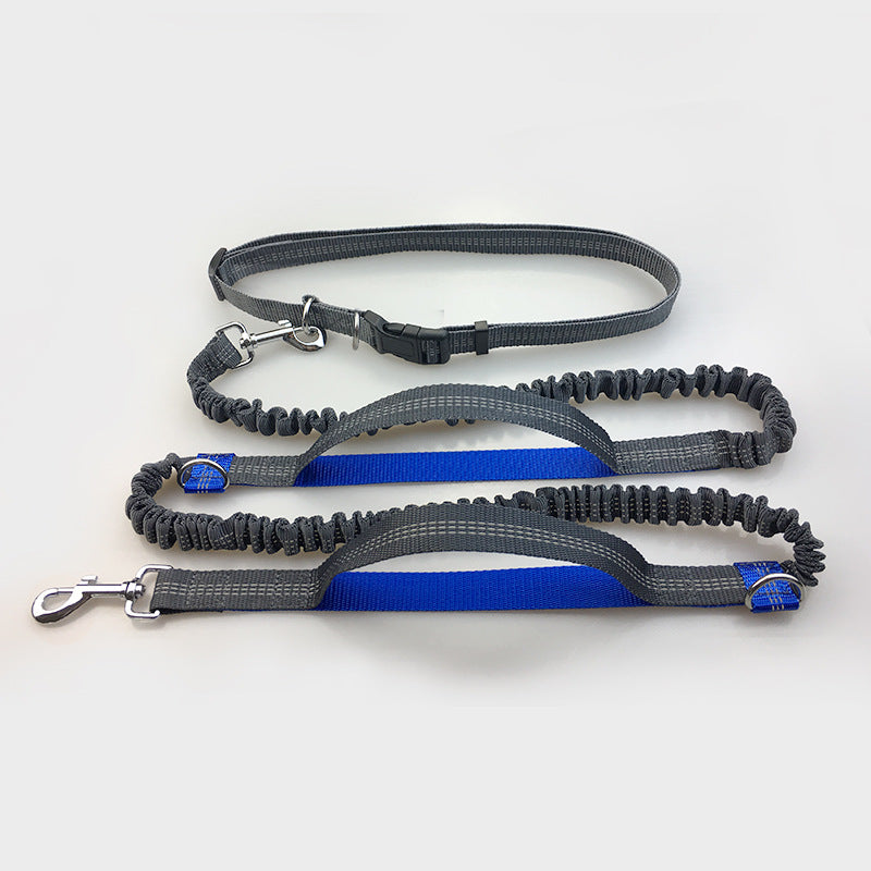 Amazon direct pet supplies multi - function running reflective pull dog leash double elastic dog leash traction - 0 - CJ