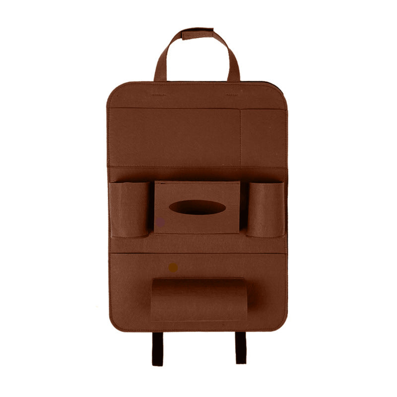 Auto Car Backseat Organizer Car - Styling Holder Multi - Pocket Seat Wool Felt Storage Multifunction Vehicle Accessories Bag - 0 - CJ - Coffee - 400x550mm - CJQCNBQC00045 - Coffee - 400x550mm