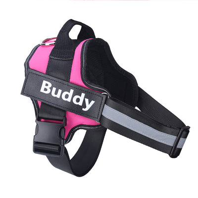 Personalized Dog Harness NO PULL Reflective Breathable Adjustable Pet Harness Vest For Small Large Dog Custom Patch Pet Supplies - 7 - CJ