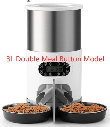 Automatic chqiue pet feeder - 0 - CJ - 3L Double Meal Button Model - AU - CJYC154727628BY
