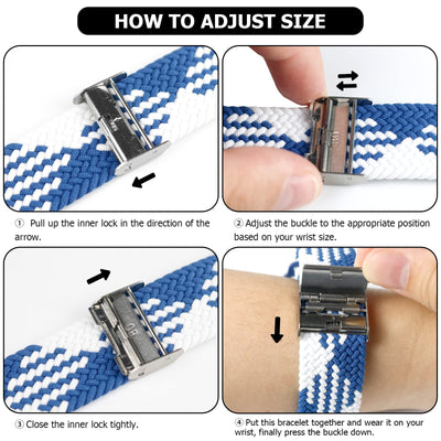 Nepfaivy Compatible With Apple Watch Band - 38mm 40mm 41mm 42mm 44mm 45mm 49mm Braided Stretchy Sport Band For Apple Watch Series SE 8 7 6 5 4 3 2 1, Women Men Nylon Fabric Elastic Loop Breathable Wat - 5 - CJ