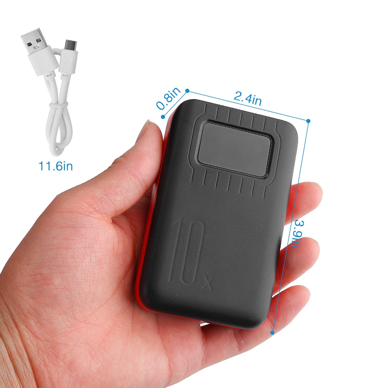 1Pc 1W MAh Portable Power Bank External Battery Pack Charger Dual USB Charge Interface With LCD Display Flashlight Type C Micro USB Lightning Input - 5 - CJ