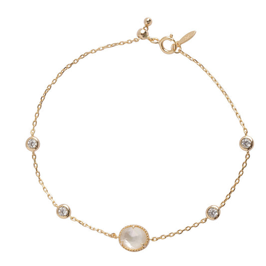 White Butterfly Shell Bubble Bracelet - 4 - https://x.com/titan_prim62775J