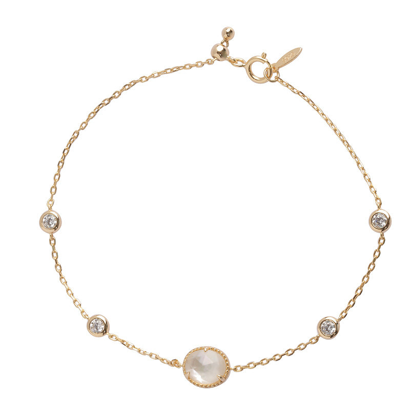 White Butterfly Shell Bubble Bracelet - 4 - https://x.com/titan_prim62775J