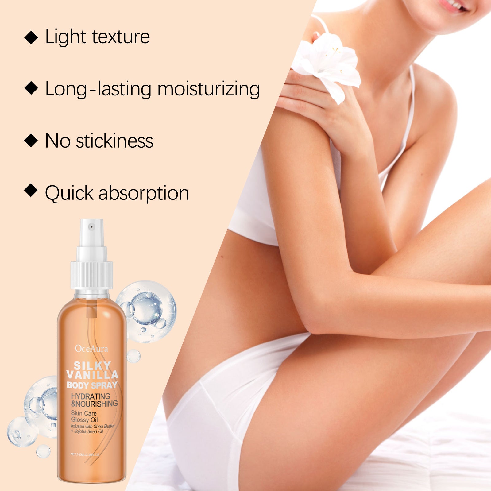 OceAura Moisturizing Body Spray, Refreshing Moisturizing Skin Toner Body Fragrance Refreshing And Hydrating - 5 - CJ