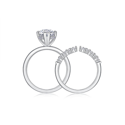 1Star Eyes - Fashionable Men’s And Women’s Ring And Ring Jewelry Set With Moissanite S925 Sterling Silver And Platinum - plated Diamond Prohibit TikTok sales - 5 - cjdropshipping