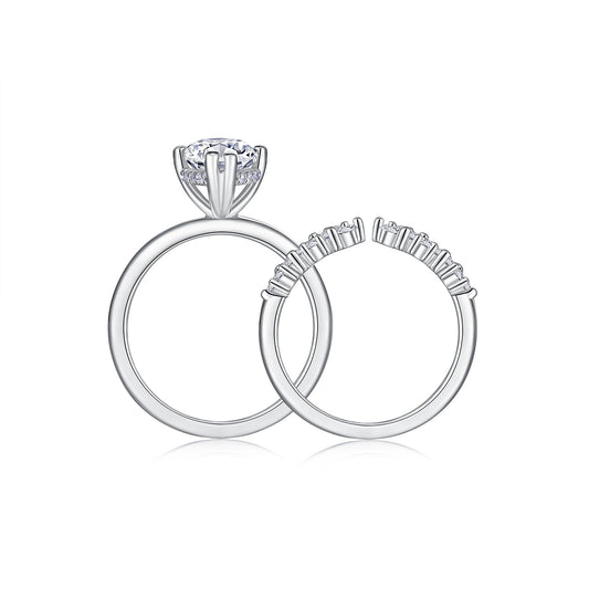 1Star Eyes - Fashionable Men’s And Women’s Ring And Ring Jewelry Set With Moissanite S925 Sterling Silver And Platinum - plated Diamond Prohibit TikTok sales - 5 - cjdropshipping