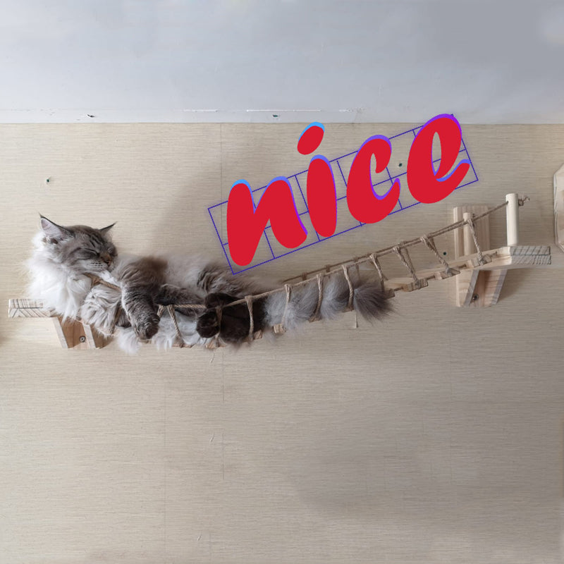 Wall cat furniture pine wall hanging - 0 - CJ