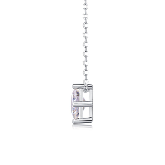 1Keep The Luxury Fashion Diamond Pendant Necklace Set With Mosan Diamond Silver Ornaments Prohibit TikTok sales - 5 - CJ