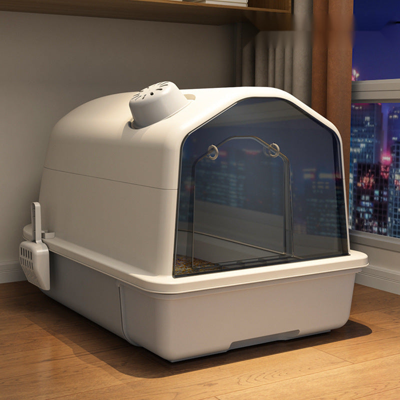 Fully Enclosed Odor Proof Litter Box For Cats - 0 - CJ