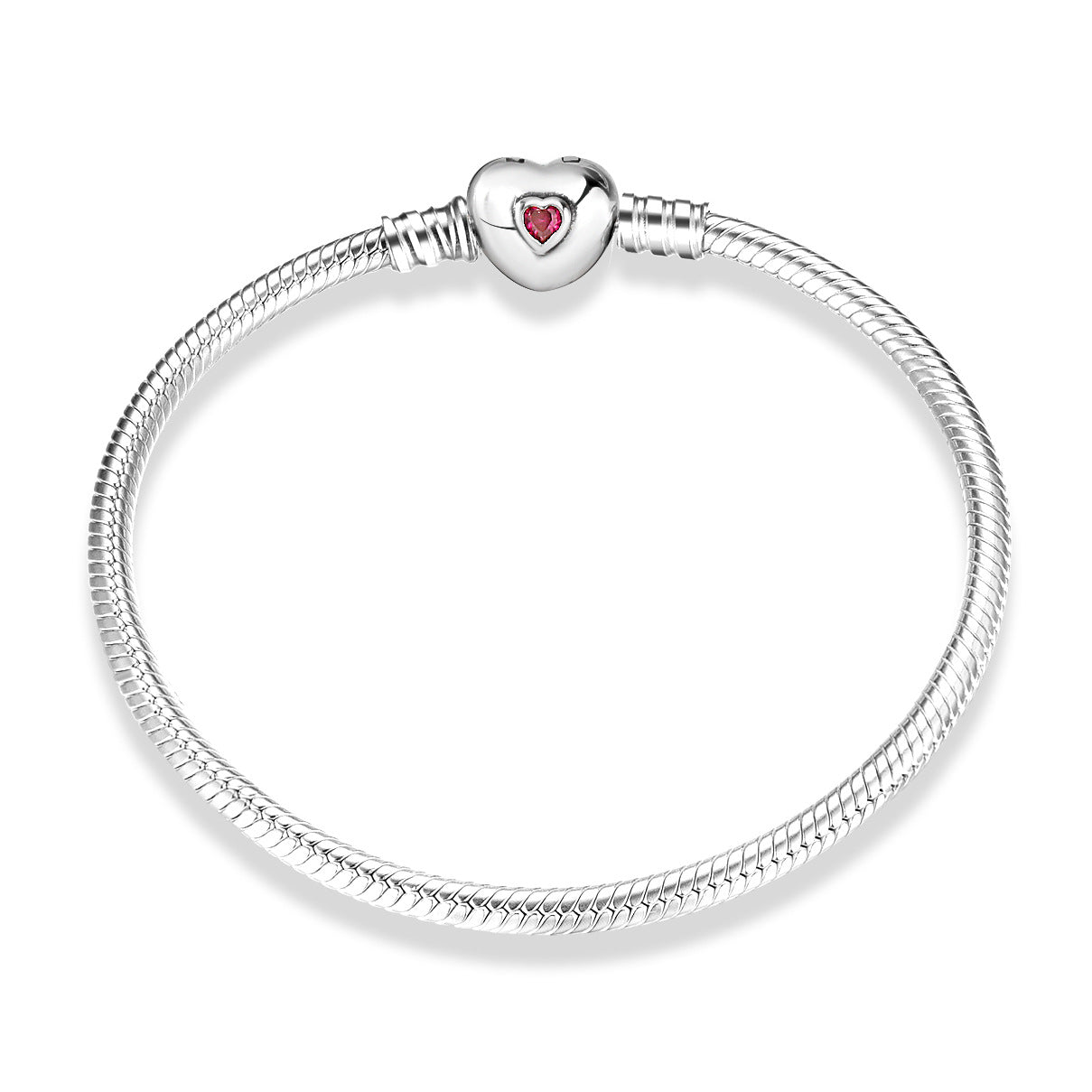 Women's Bracelet S925 Sterling Silver 3mm Suitable Beaded Pendant Accessories Diamond Inlaid All Kinds Of Button Heads Diy Basic Snake Bone Chain - 4 - https://x.com/titan_prim62775J - PG0022 - 21cm - CJJE1598210 - PG0022 - 21cm
