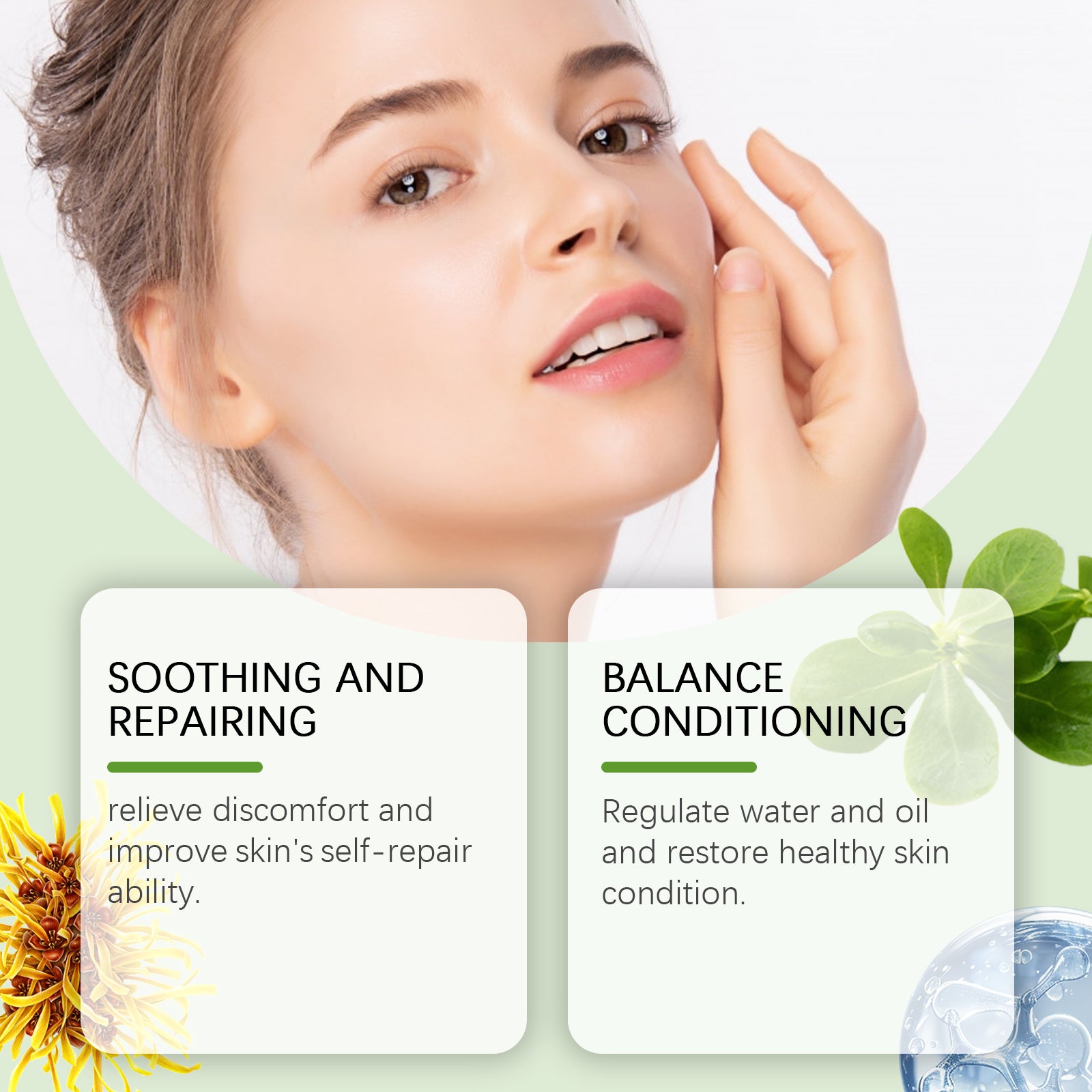 OUHOE Purslane Soothing Repair Serum, Redness Soothing Facial Hydrating Moisturizing Serum - 5 - CJ