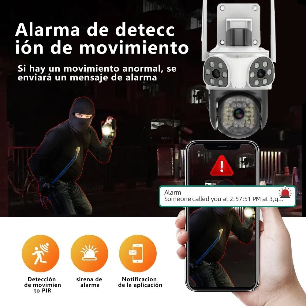 Hardline Security Cameras Dual Lens 2 - in - 1 Lenses - White - 5 - CJ