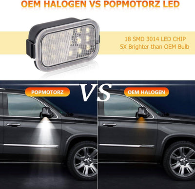 2X LED Side Mirror Puddle Lights For 07 - 14 Yukon Sierra Tahoe Avalanche Escalade - 5 - cjdropshipping