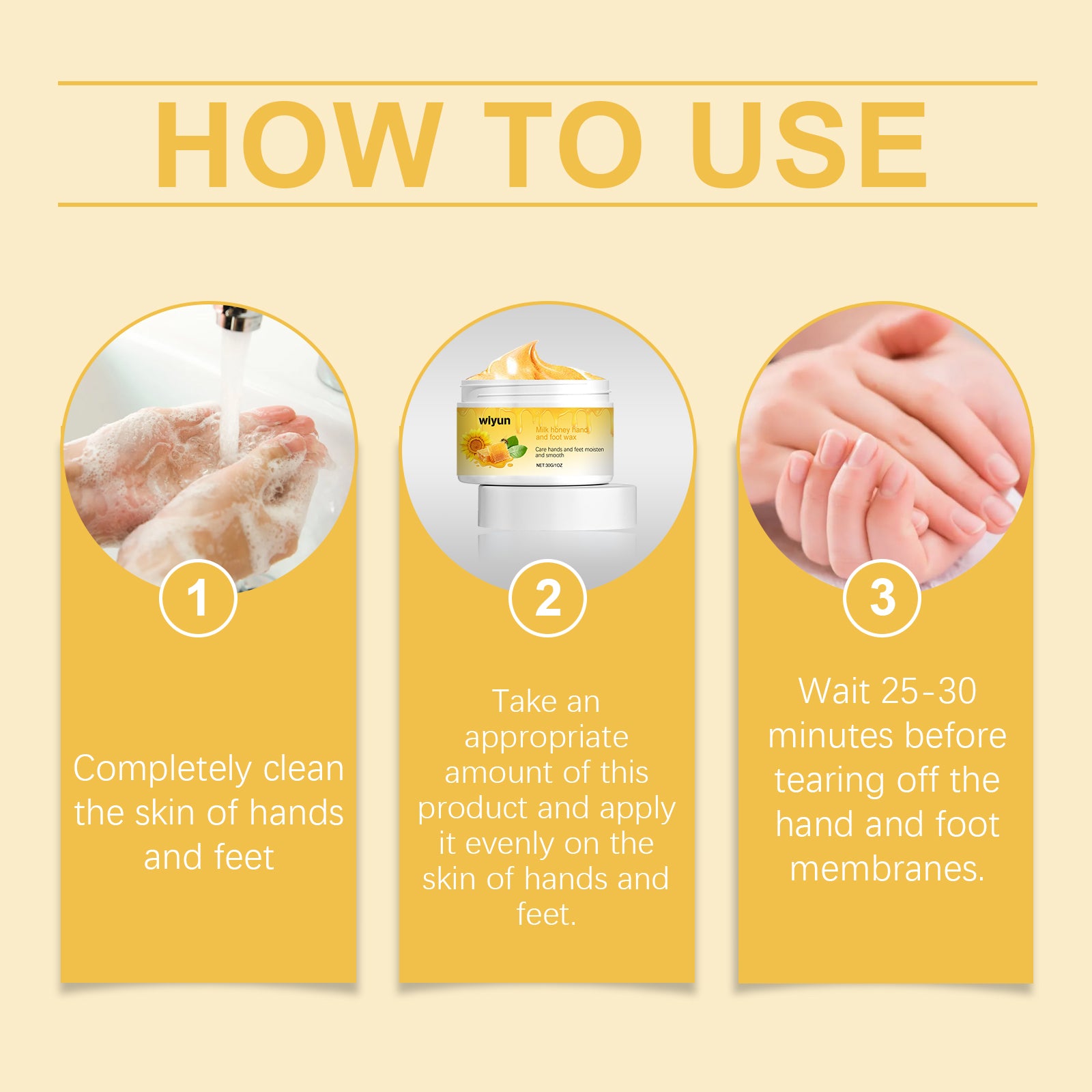 Wiyun Milk And Honey Pulls The Hand And Foot Mask, Gently Cleans Dead Skin, Restores Moisture And Nourishes Delicate Hands And Feet Skin - 5 - CJ