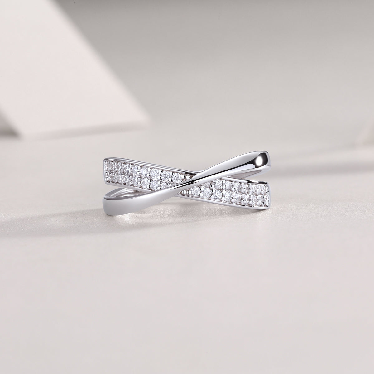 1Wrap Around The Diamond Ring Luxury Fashion Set Moissanite Silver Ring Prohibit TikTok sales - 5 - CJ