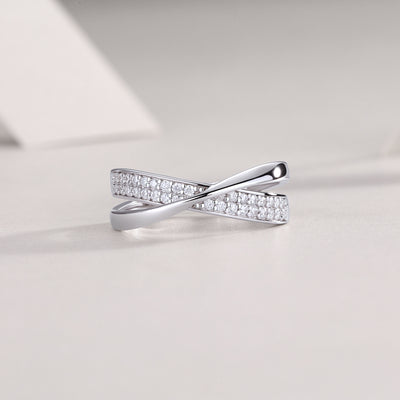 1Wrap Around The Diamond Ring Luxury Fashion Set Moissanite Silver Ring Prohibit TikTok sales - 5 - CJ