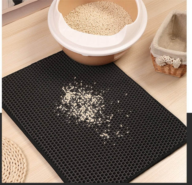 Pet Cat Litter Mat Pet Supplies EVA Double Cat Litter Mat - 0 - CJ
