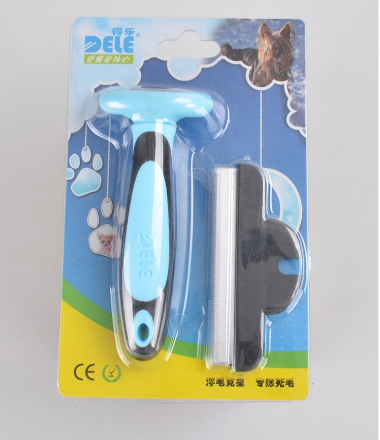 Pet  Hair Removal Comb - 0 - CJ - Blue - L - CJJJCWGY00158 - Blue - L