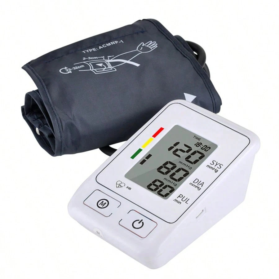 Blood Pressure Monitor Upper Arm Blood Pressure Monitors For Home Use With Bp Cuff, Large Screen Bp Machine, 190 Memory, USB Powered And Battery Powered - 5 - CJ