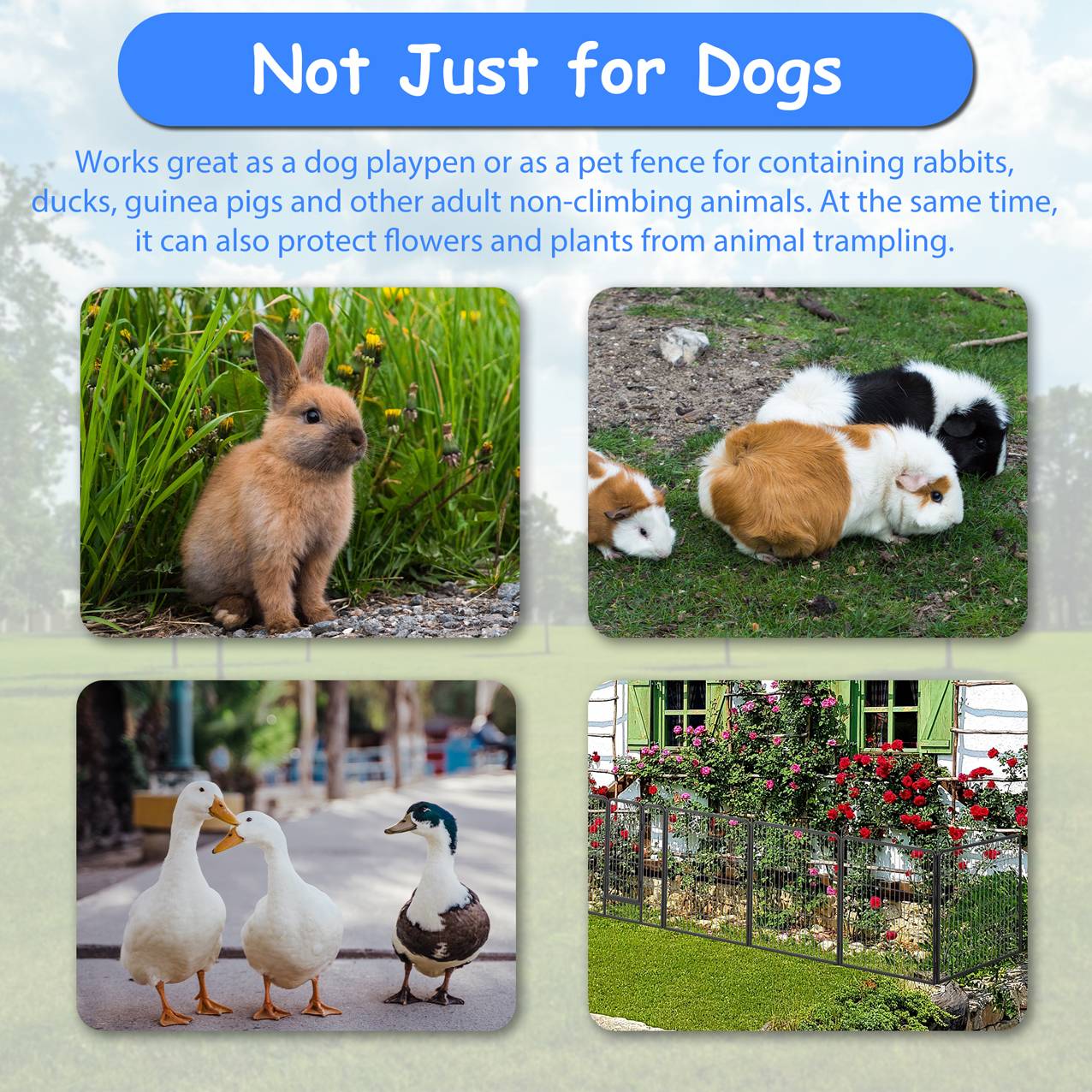 Dog Pens Outdoor Dog Fence Dog Playpen For Large Dogs Dog Kennel Pet Playpen - 5 - CJ