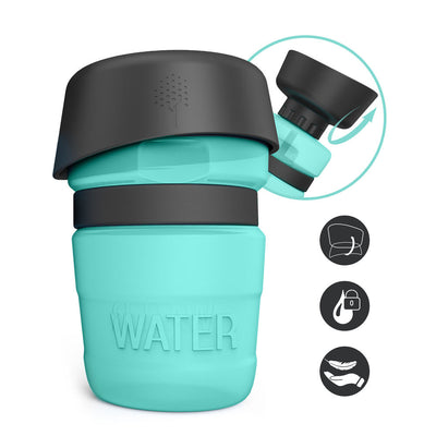 Pet Outdoor Foldable Bottle Dog Travel Water Bottle Dog Water Dispenser - 0 - CJ - Tiffany Blue - 520ml - CJJJCWGY00675 - Tiffany Blue - 520ml