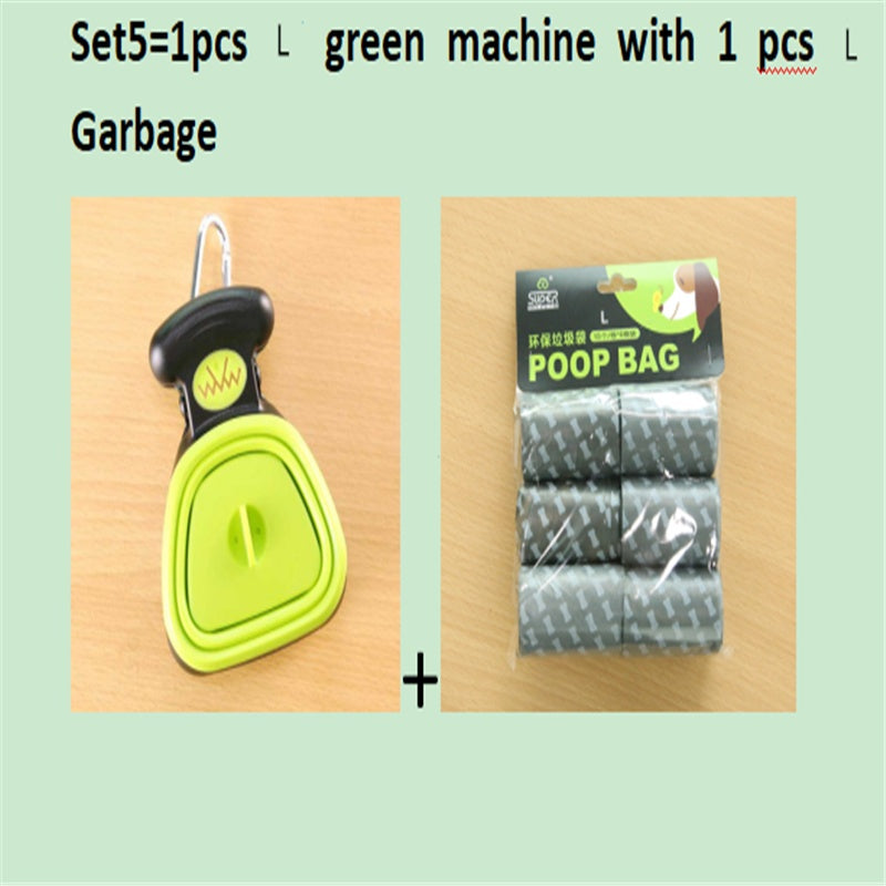 Dog Pet Travel Foldable Pooper Scooper With 1 Roll Decomposable bags Poop Scoop Clean Pick Up Excreta Cleaner Epacket Shipping - 0 - CJ - Set5 - GreenLXL - CJJJCWGY00674 - Set5 - GreenLXL